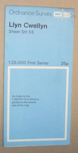 Llyn Cwellyn. 1:25000 First Series Map Sheet SH 55