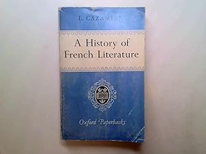Imagen del vendedor de History of French Literature (Oxford Paperbacks) a la venta por Goldstone Rare Books