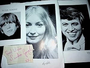 1960's British celebrity photos and 1 autograph! Peter Noone, Mary Hopkin, Tommy Steele, Sandra G...