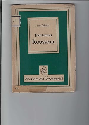 Seller image for Jean Jacques Rousseau. for sale by Antiquariat Frank Dahms