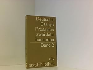 Seller image for Deutsche Essays II. Prosa aus zwei Jahrhunderten. Bd. 2. Klassiker des deutschen Essays : 1. for sale by Book Broker