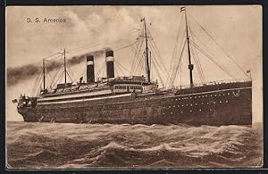 Postcard Passagierschiff SS America auf hoher See