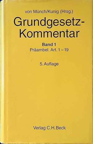 Immagine del venditore per Grundgesetz-Kommentar, Bd. 1 (Prambel bis Art. 19). venduto da books4less (Versandantiquariat Petra Gros GmbH & Co. KG)