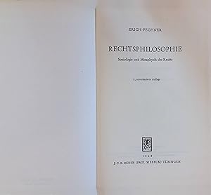 Bild des Verkufers fr Rechtsphilosophie - Soziologie und Metaphysik des Rechts zum Verkauf von books4less (Versandantiquariat Petra Gros GmbH & Co. KG)