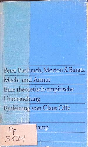 Bild des Verkufers fr Macht und Armut : Eine theoretisch-empirische Untersuchung (Nr. 813) zum Verkauf von books4less (Versandantiquariat Petra Gros GmbH & Co. KG)