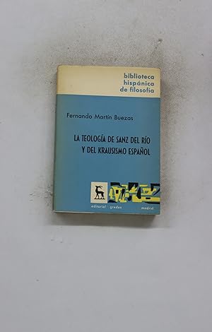 Imagen del vendedor de La teologa de Sanz del Ro y del Krausismo espaol a la venta por Librera Alonso Quijano