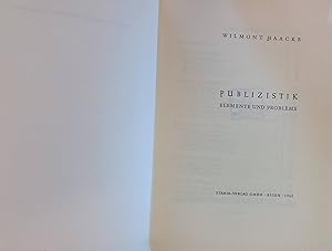 Seller image for Publizistik- Elemente und Probleme for sale by books4less (Versandantiquariat Petra Gros GmbH & Co. KG)