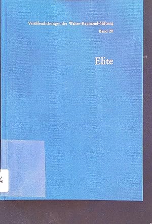 Bild des Verkufers fr Selbstndigkeit im Sozialstaat-in: Elite : Zukunftsorientierung in d. Demokratie, Mnchen, 9. - 11. Mrz 1981. Walter-Raymond-Stiftung Bd.20 zum Verkauf von books4less (Versandantiquariat Petra Gros GmbH & Co. KG)