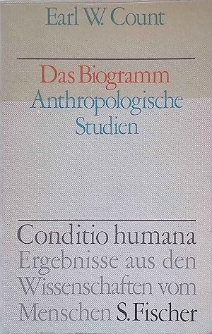 Bild des Verkufers fr Das Biogramm : Anthropolog. Studien. Conditio humana zum Verkauf von books4less (Versandantiquariat Petra Gros GmbH & Co. KG)