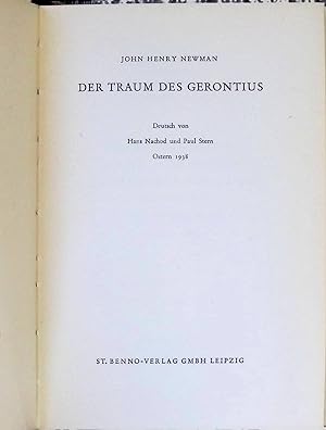 Bild des Verkufers fr Der Traum des Gerontius. zum Verkauf von books4less (Versandantiquariat Petra Gros GmbH & Co. KG)