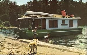 Ansichtskarte / Postkarte Ontario Kanada, Hausboot, Holidays Afloat, Ivy Lea