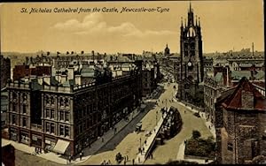 Ansichtskarte / Postkarte Newcastle upon Tyne Northumberland England, St.-Nikolaus-Kathedrale vom...