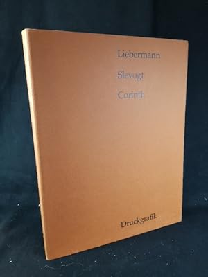 Imagen del vendedor de Max Liebermann - Max Slevogt - Lovis Corinth. Druckgrafik. Eine Ausstellung des Instituts fr Auslandsbeziehungen Stuttgart. a la venta por ANTIQUARIAT Franke BRUDDENBOOKS