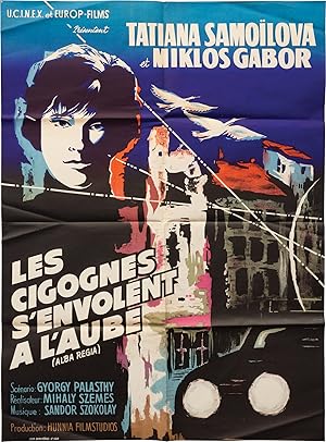 Imagen del vendedor de Alba Regia [Les cigognes s'envolent a l'aube] (Original French poster for the 1961 film) a la venta por Royal Books, Inc., ABAA