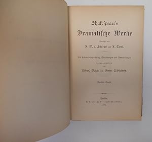 Bild des Verkufers fr Shakespeare s Dramatische Werke übersetzt von A.W. v. Schlegel und L . Tieck - Band 2 zum Verkauf von Antiquariat Machte-Buch