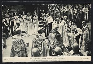 Postcard The Crowing of her Majesty Queen Elizabeth in Westminster Abbey, June 2nd, 1953