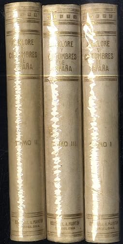Seller image for 3 TOMOS FOILKLORE Y COSTUMBRES DE ESPAA for sale by Librera Maxtor