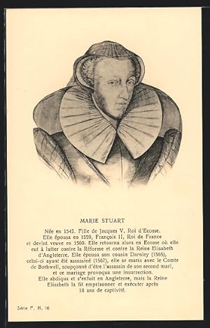 Postcard Marie Stuart, Fille de Jacques V, Roi d`Ecosse