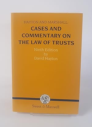 Seller image for Hayton and Marshall: Cases and Commentary on the Law of Trusts. Ninth Edition for sale by CURIO