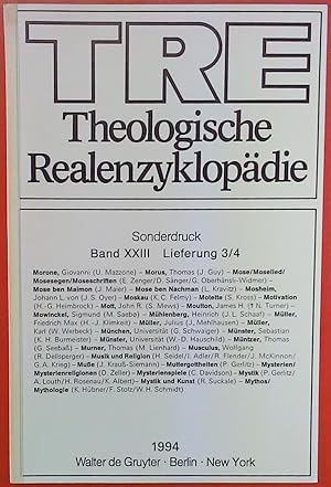 Image du vendeur pour TRE . Theologische Realezyklopdie Sonderdruck Band XXIII, Lieferung 3/4 mis en vente par biblion2