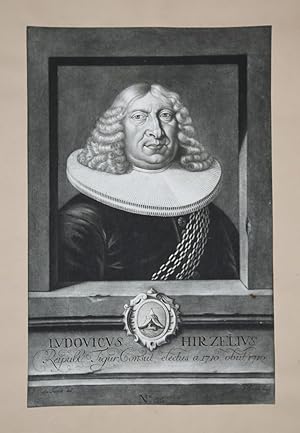 Bild des Verkufers fr Hans Jacob Escherius. Reipublicae Tigurinae Consul electus 1711 obut 1734". Portrait. Brustfigur. Mezzotinto (Kupferstich in Schabkunstmanier) von S. Walch nach einer Zeichnung von Johann Caspar Fssli. zum Verkauf von Antiquariat  Braun