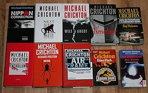 10 Bücher - MICHAEL CRICHTON - Romane, Science Fiction, Thriller - Buchpaket.