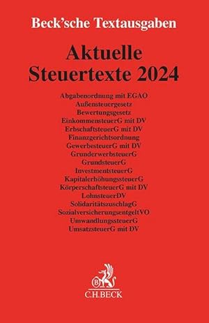 Imagen del vendedor de Aktuelle Steuertexte 2024 a la venta por BuchWeltWeit Ludwig Meier e.K.
