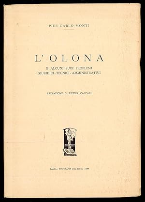 Bild des Verkufers fr L'Olona e alcuni suoi problemi giuridici tecnici e amministrativi zum Verkauf von Sergio Trippini