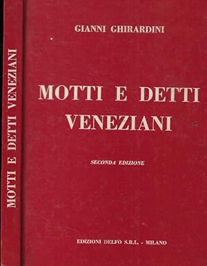 Bild des Verkufers fr Motti e detti veneziani zum Verkauf von Biblioteca di Babele