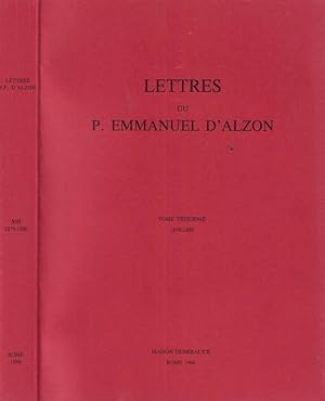 Bild des Verkufers fr Lettres du P. Emmanuel D'Alzon Tomo XIII 1879-1880 zum Verkauf von Biblioteca di Babele