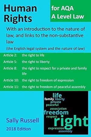 Imagen del vendedor de Human Rights for AQA A Level Law: With an introduction to the nature of law, and links to the non-substantive law (the English legal system and the nature of law) a la venta por WeBuyBooks 2