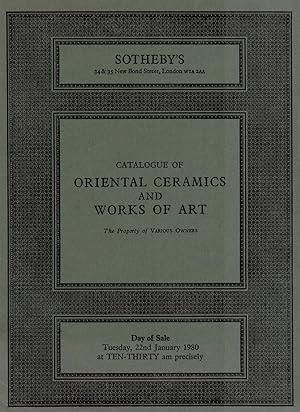 Seller image for Oriental Ceramics Comprising South-East Asian Wares, Early Chinese Ceramics, Celadons, Tileworks and Other Ming Pottery, Swatow Wares, Ming and Transitional Blue and White Also Works of Art Including Stone Sculpture, Jade and Other Hardstone Carvings . for sale by Literary Cat Books