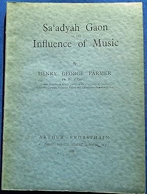 Sa'adyah Gaon on the Influence of Music