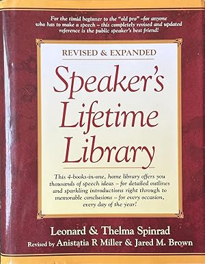 Seller image for Speaker's Lifetime Library - Four Books In One for sale by Dr.Bookman - Books Packaged in Cardboard