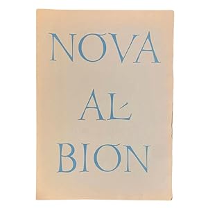 Nova Albion [Cover Title]