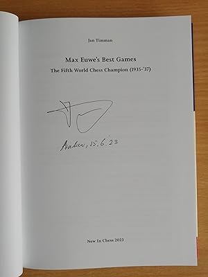 Max Euwe's Best Games (signed)