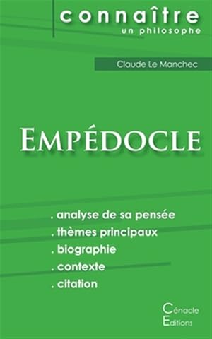 Imagen del vendedor de Comprendre Empdocle (analyse complte de sa pense) -Language: french a la venta por GreatBookPrices