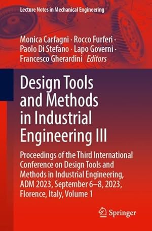 Immagine del venditore per Design Tools and Methods in Industrial Engineering III venduto da moluna