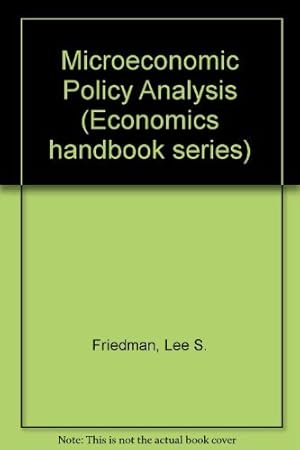 Bild des Verkufers fr Microeconomic Policy Analysis zum Verkauf von WeBuyBooks
