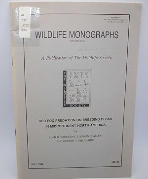 Immagine del venditore per Red Fox Predation on Breeding Ducks in Midcontinent North America (Wildlife Monographs) venduto da Easy Chair Books