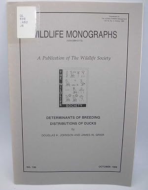 Image du vendeur pour Determinants of Breeding Distributions of Ducks (Wildlife Monographs) mis en vente par Easy Chair Books