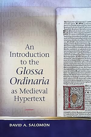 Imagen del vendedor de An Introduction to the Glossa Ordinaria as Medieval Hypertext a la venta por Object Relations, IOBA