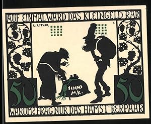 Bild des Verkufers fr Notgeld Kitzingen a. M. 1921, 50 Pfennig, Hamsterer stehlen Geld zum Verkauf von Bartko-Reher