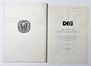 Die Deutsche Exlibris Gesellschaft e. V. widmet diese Mappe mit Original Exlibris dem Gedächtnis ...