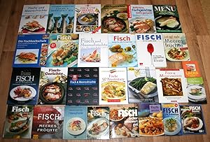 28 Kochbücher - FISCH & MEERESFRÜCHTE - Buchpaket.