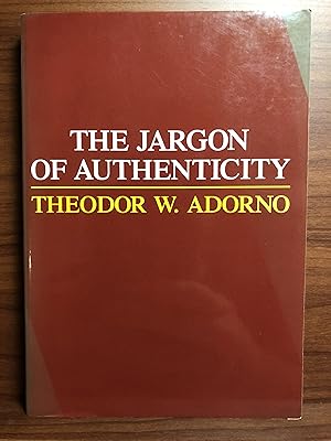 Seller image for The Jargon of Authenticity for sale by Rosario Beach Rare Books