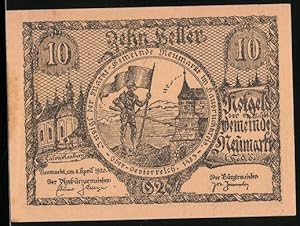 Bild des Verkufers fr Notgeld Neumarkt / Hausruckkreis 1920, 10 Heller, Ritter bei einer Burg zum Verkauf von Bartko-Reher