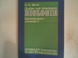 Seller image for Quellen und Arbeitstexte Biologie, Sekundarstufe I, Lehrerteil 2 for sale by ANTIQUARIAT FRDEBUCH Inh.Michael Simon