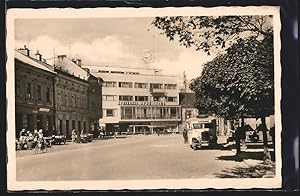 Ansichtskarte Wsetin, Marktplatz, Sparkasse