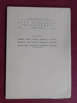 Seller image for Europejskie gatunki Cnephasiini (Lepidoptera, Tortricidae). / European Species of Cnephasiini (Lepidoptera, Tortricidae). (Pl. XVII - LXVII). Volume 4 Nr. 6 out of the series "Acta Zoologica Cracoviensia." for sale by Wissenschaftliches Antiquariat Zorn